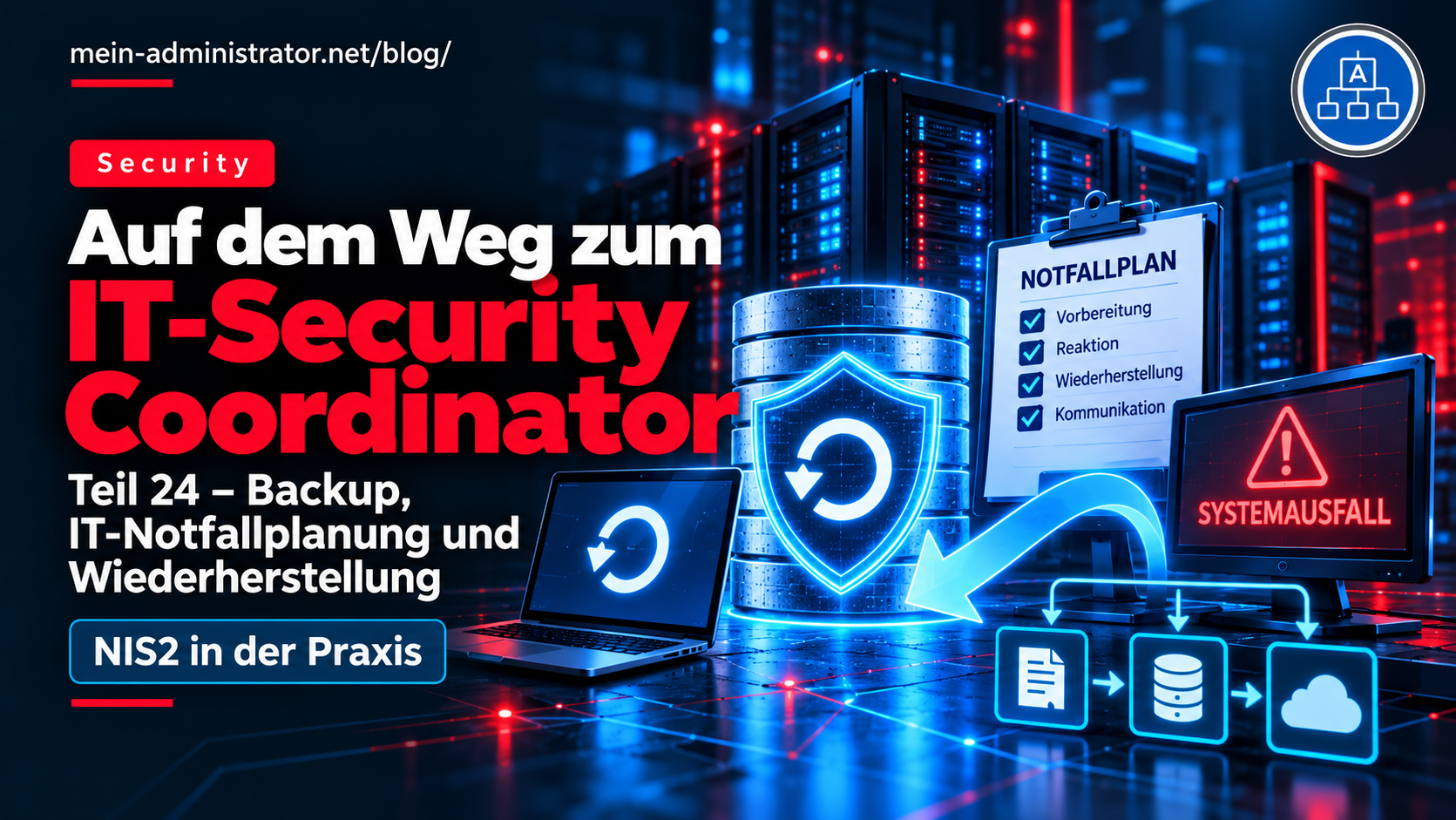 Auf dem Weg zum IT-Security Coordinator – Teil 24: Backup, IT-Notfallplanung und Wiederherstellung – NIS2 in der Praxis